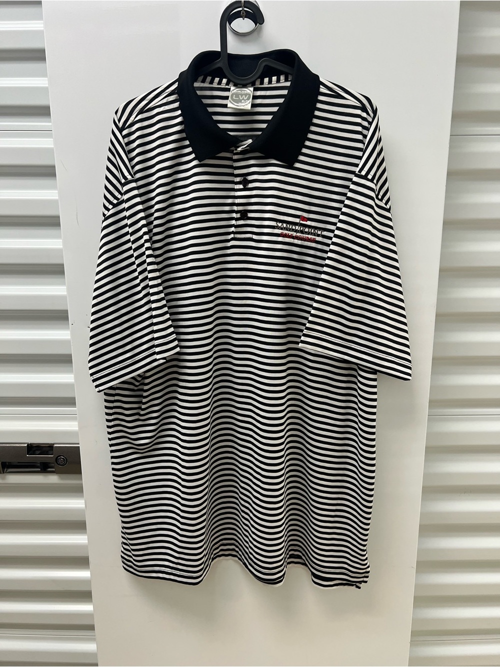 Levelwear Striped Black & White Polo